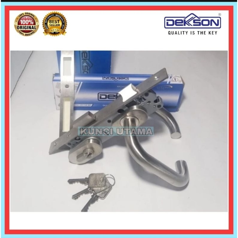 Kunci pintu aluminium dekson LHTR 84030 stainless stell sus 304 handle engkol dekson 1set