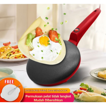Crepes maker Pancake Crape Maker Teflon Alat Cetakan Pembuat Kulit Lumpia Risol Risoles Listrik