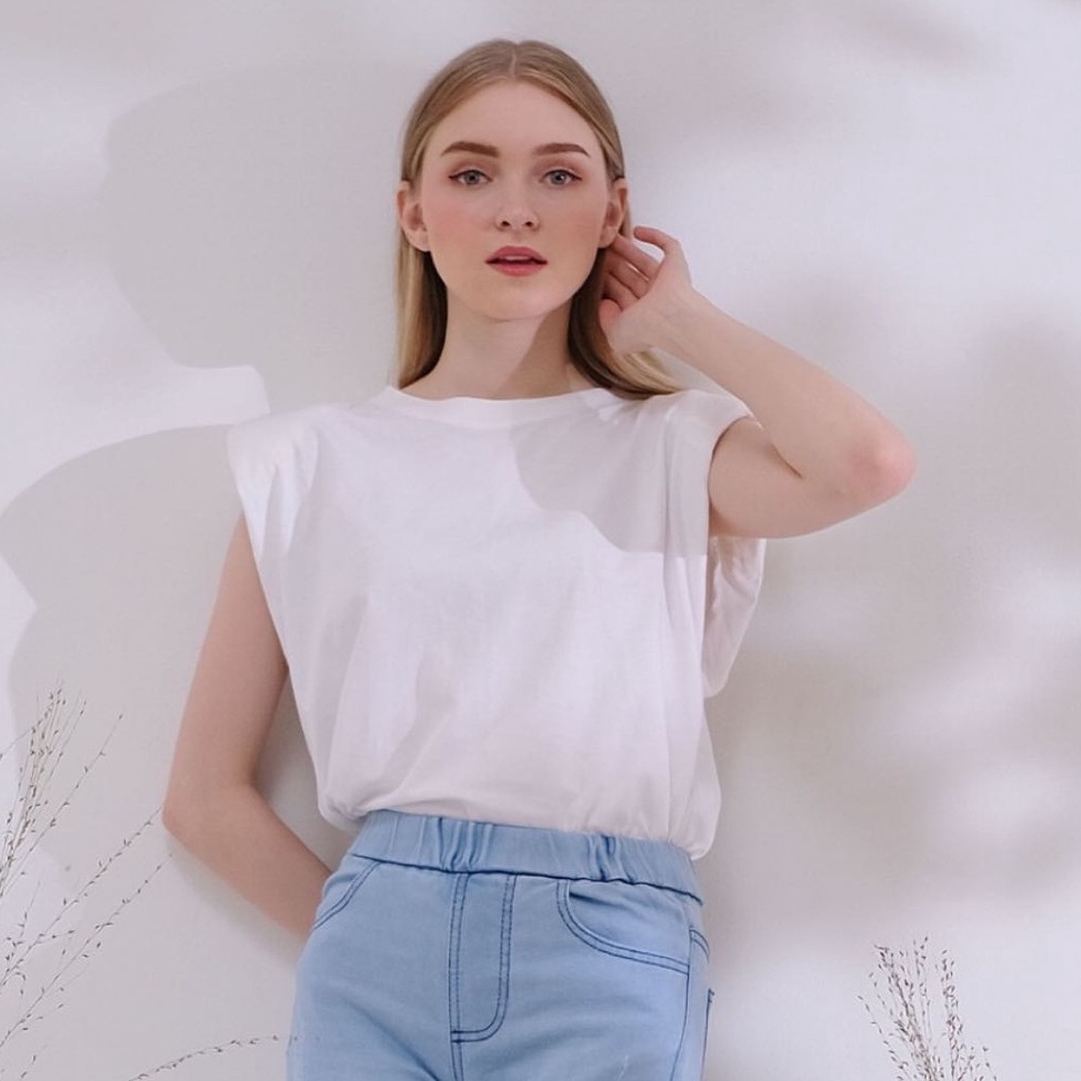 Chekout.. Padded Tshirt / Muscle Tee / Atasan wanita / Kaos / t shirt