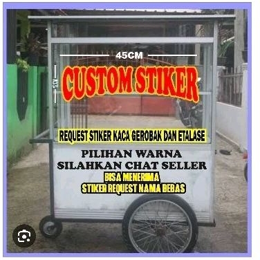 stiker kaca / stiker steling / stelling / stiker jualan / stiker grobak / sticker / #stickercutting 