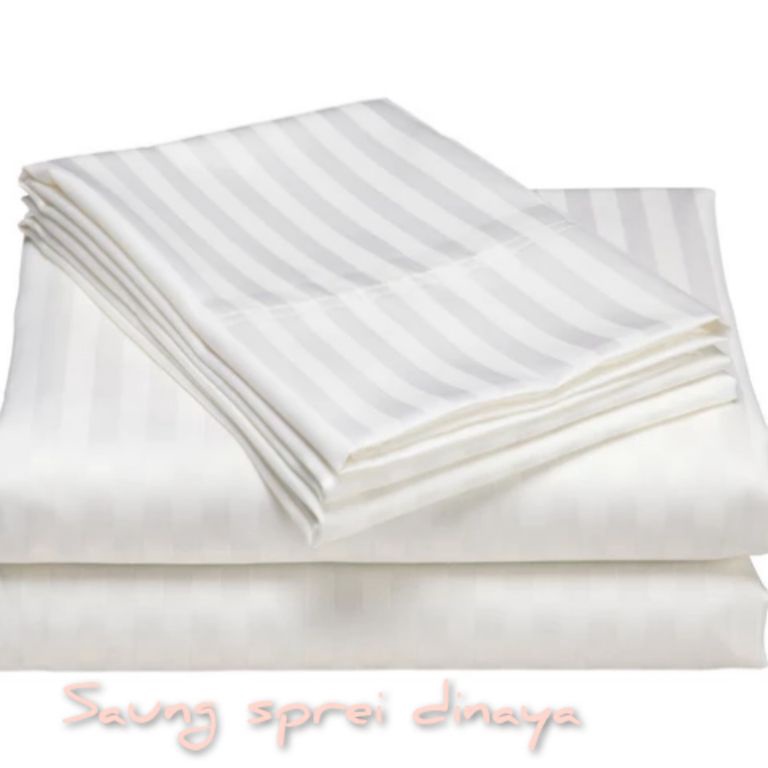 Murah Meriah.. SPREI HOTEL SPREI ONLY | SPREI SAJA TANPA SARUNG BANTAL | SPREI SALUR PUTIH GARIS PUT