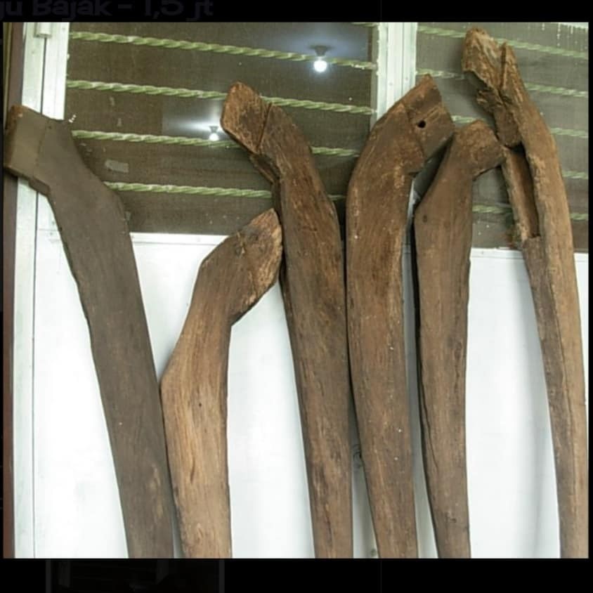 Pajangan 6 Kayu Jati Rustik ex Kayu Bajak Sawah