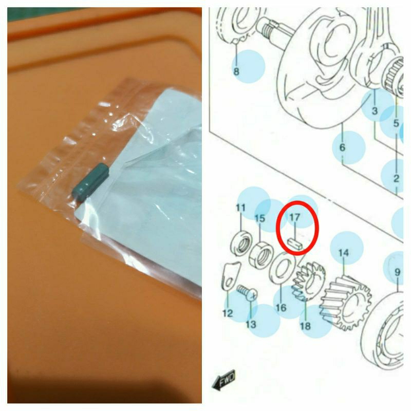 SPI KEY PENGUNCI GIGI PRIMER SUZUKI SATRIA FU150 KARBU SGP