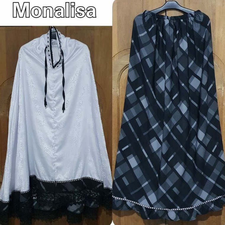 Murah.. Mukena Santri / Mukena Mutiara Monalisa Renda Hitam Terbaru