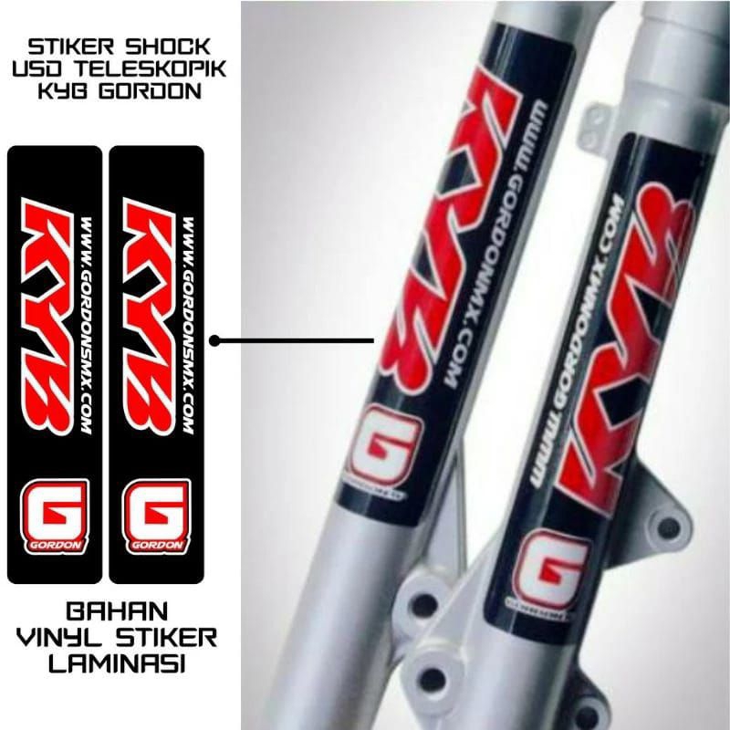 Stiker shock KYB Gordon harga satuan /sticker shock tele KLX/Gordon