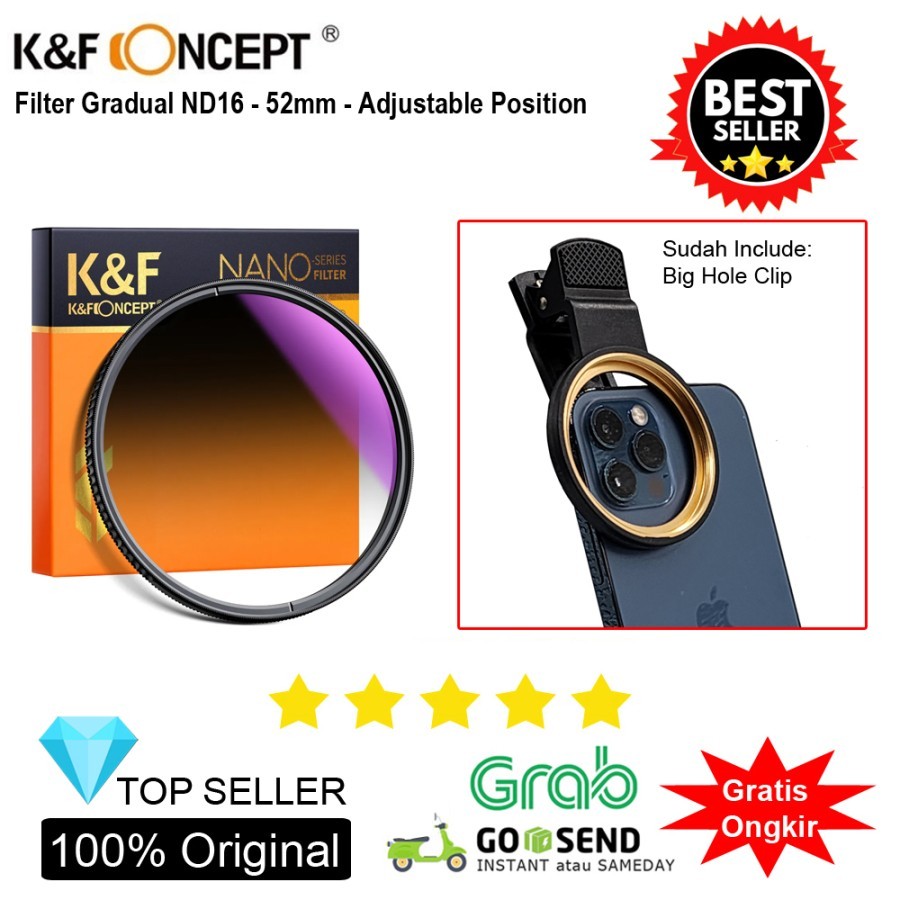 KNF Concept Filter GND16 - 52mm - Free Smartphone Clip for Landscape