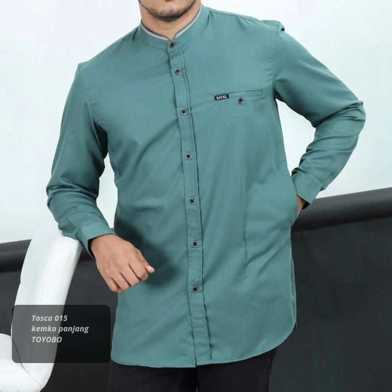 Saviq kemeja koko pria lengan panjang kemko pria koko shanghai kemeja shanghai pria