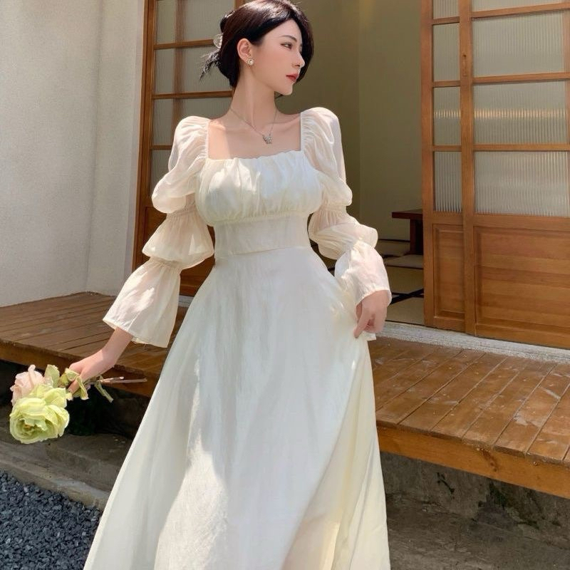 Dress wanita ala2 Korea lengan panjang