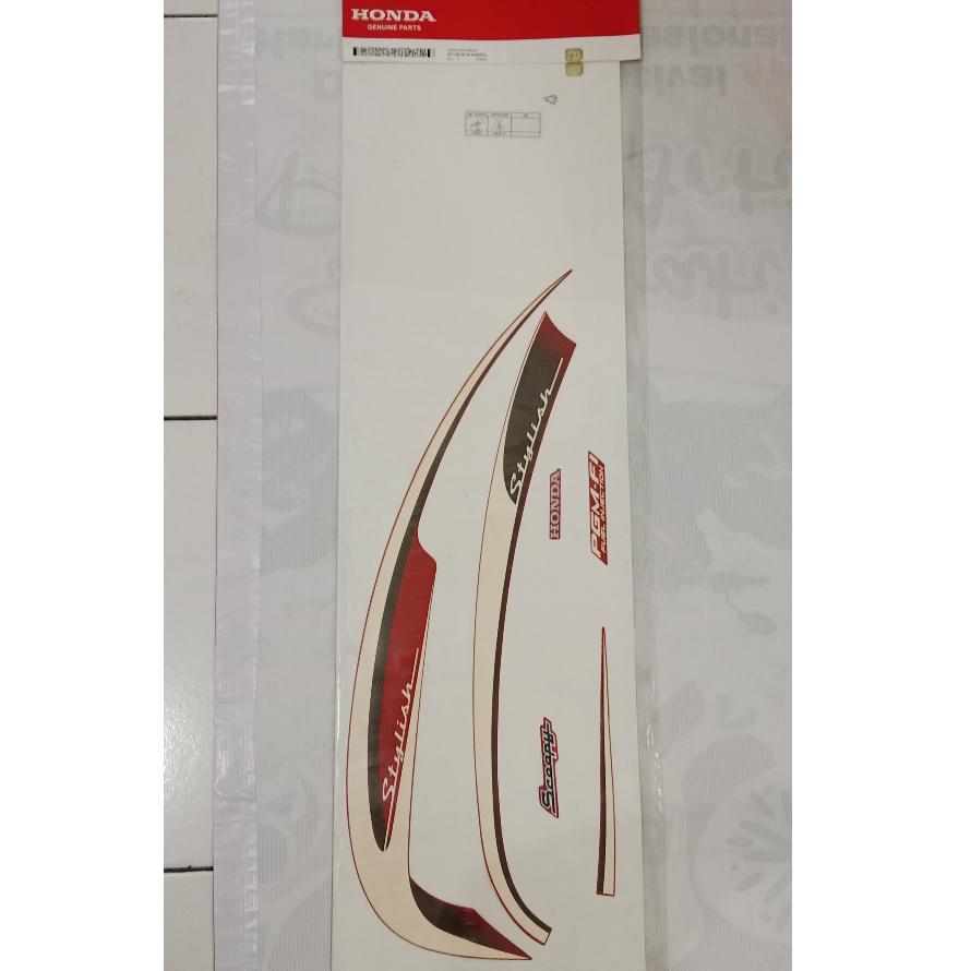 Sticker Body Kiri Red Cream – Scoopy FI