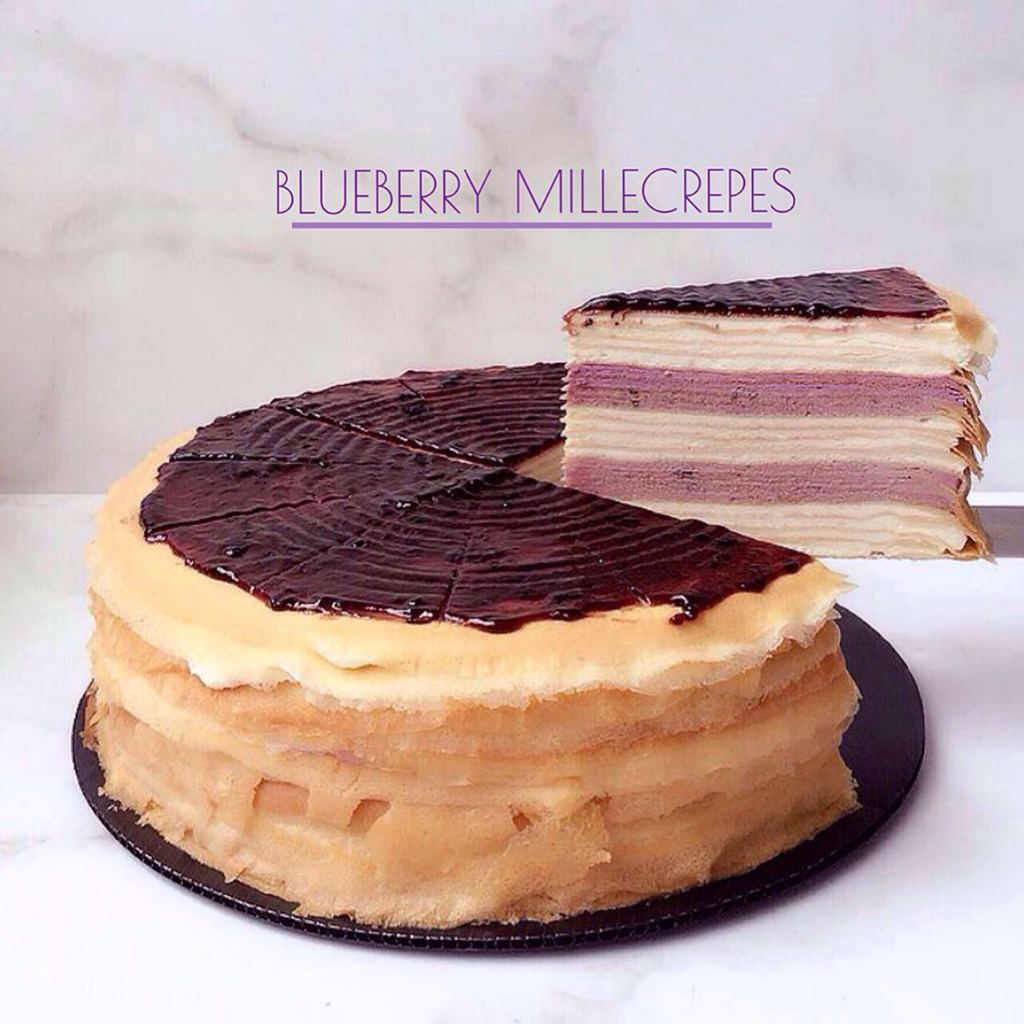 

Champs Patisserie Blueberry Japanese Mille Crepes PREMIUM Ø20cm | Japanese Layer Cake Premium