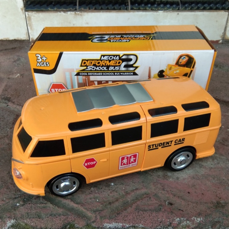 9923N MAINAN MOBIL BUS TRANSFORMER BISA JADI ROBOT MAINAN BUS BERUBAH JADI ROBOT