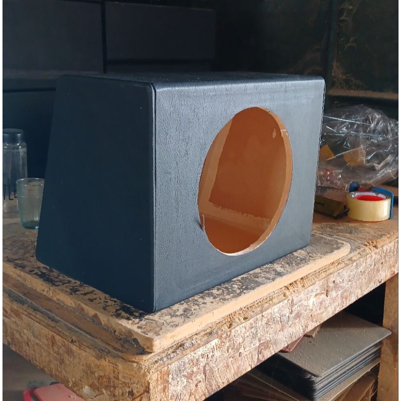 Box Subwoofer 10inch Universal bahan 18mm lapis kulit oscar