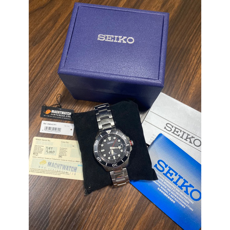 Jam Seiko Prospex SNE437P1 Solar Divers 200M Original Second