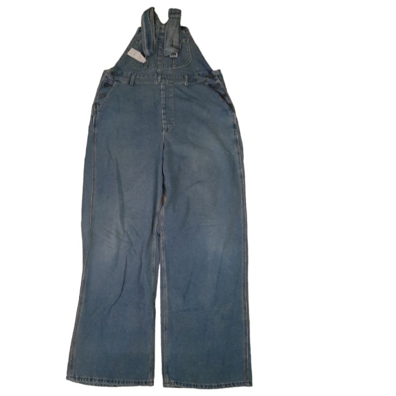 Jumpsuit oversize carpenter kulot biru second