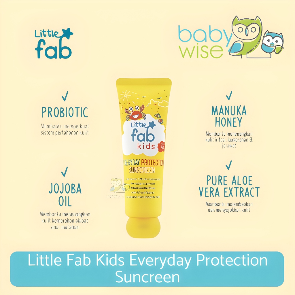 Little Fab Kids Everyday Protection Suncreen - Suncreen Anak