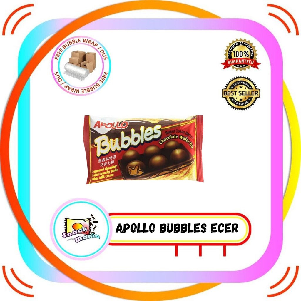 

Apollo Bubbles Chocolate Biskuit Coklat ~ 32 gr