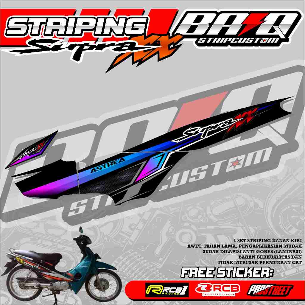 STICKER STRIPING SUPRA XX - STRIPING SUPRA XX PREMIUM GRAFIK 03