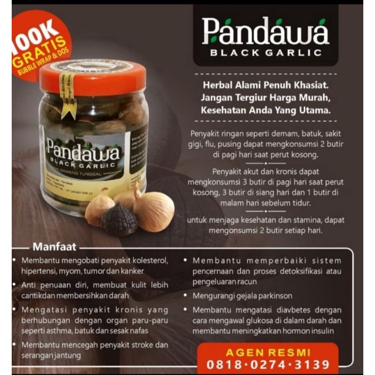 

✨STAR✨ Pandawa Blackgarlic - Bawang Hitam Tunggal - 250gram buruan