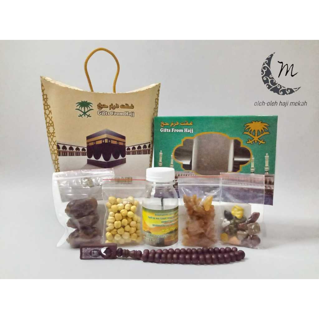 

Paket Hemat Lengkap Coklat Kerikil Oleh oleh Haji dan Umroh Tanpa Air zamzam / Botol kosong