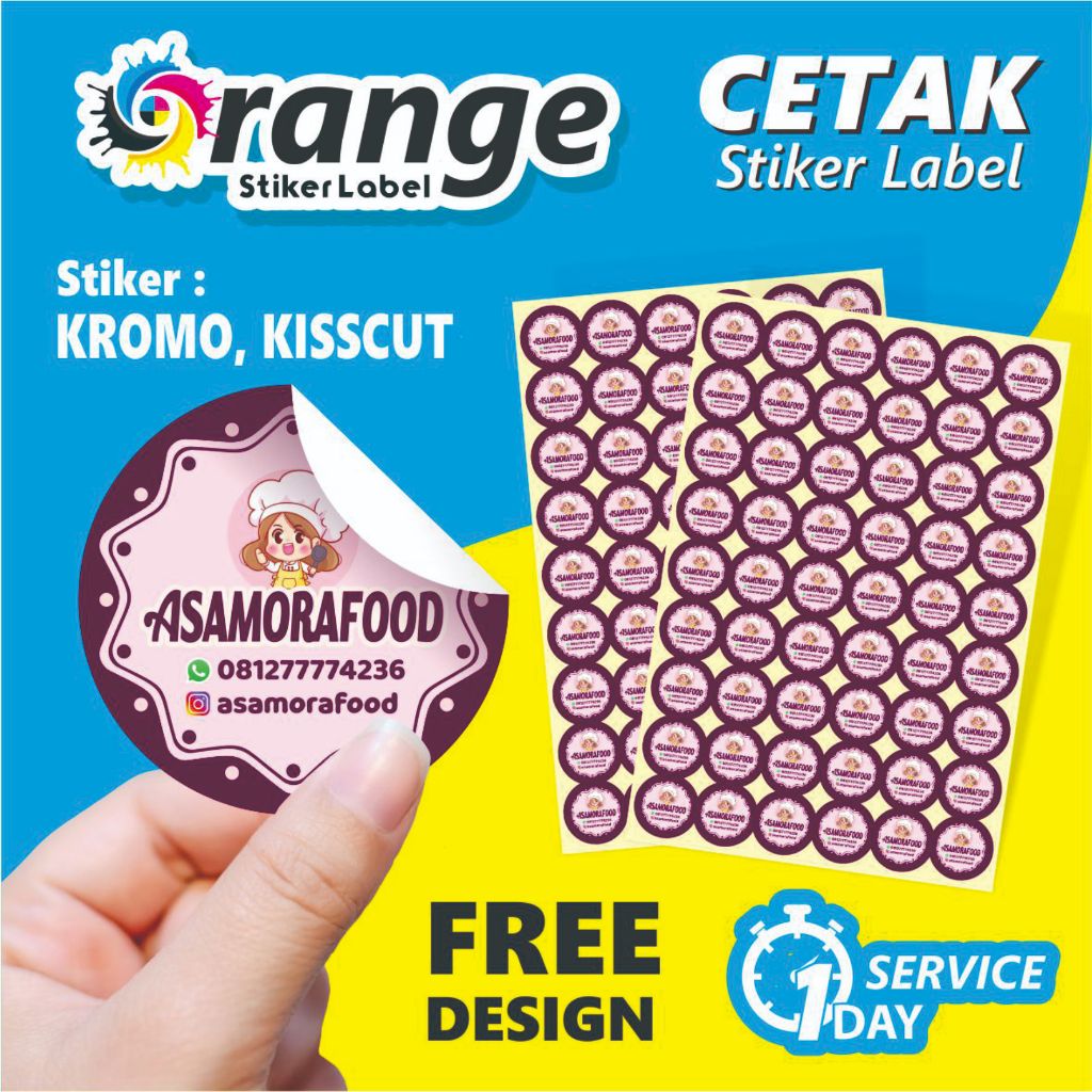 

Cetak Stiker Vinyl / Cetak Stiker Label Kemasan / Label Usaha Makanan / Cetak stiker label