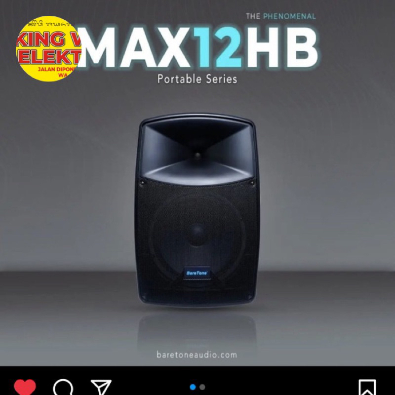 Speaker portable Baretone 12" 12HB NEW