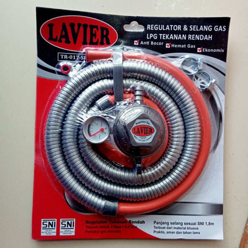 Regulator Set LAvIER+ Selang meter Gas LPG SNI Original Product Lavier