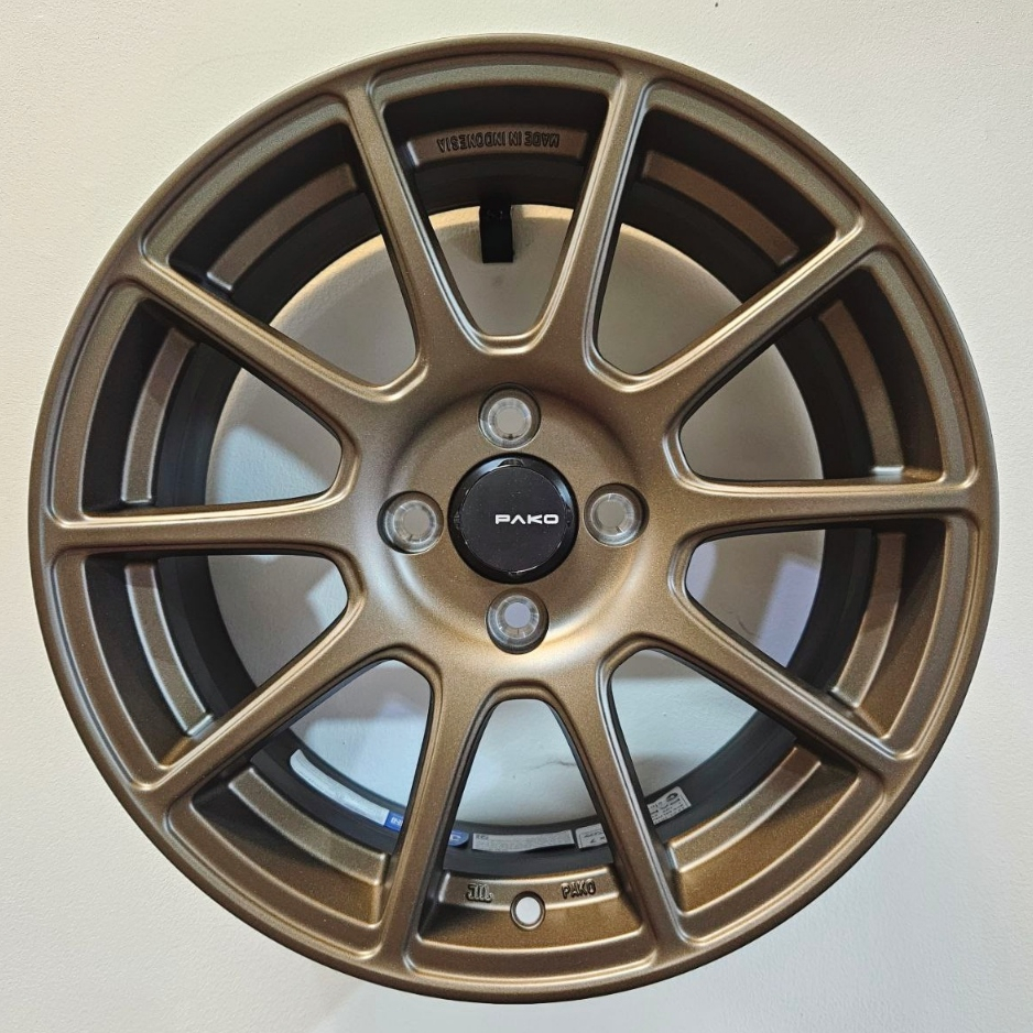 VELG MOBIL ORIGINAL FORTIS WHEELS BY PAKO RCX R16 x 7 4H 100 ET 40 MAGNESIUM GOLD ( MATT BRONZE )