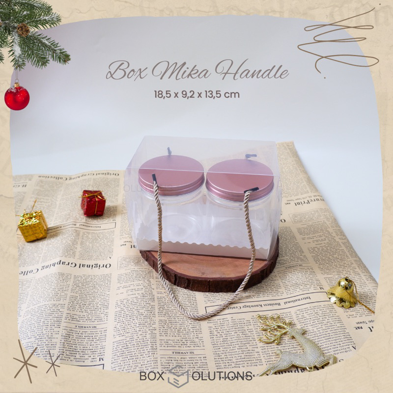 

box mika handle / tali transparant 2 TOPLES 18,5x9,2x13,5 cm - 18,5 x 9,2 x 13,5 cm