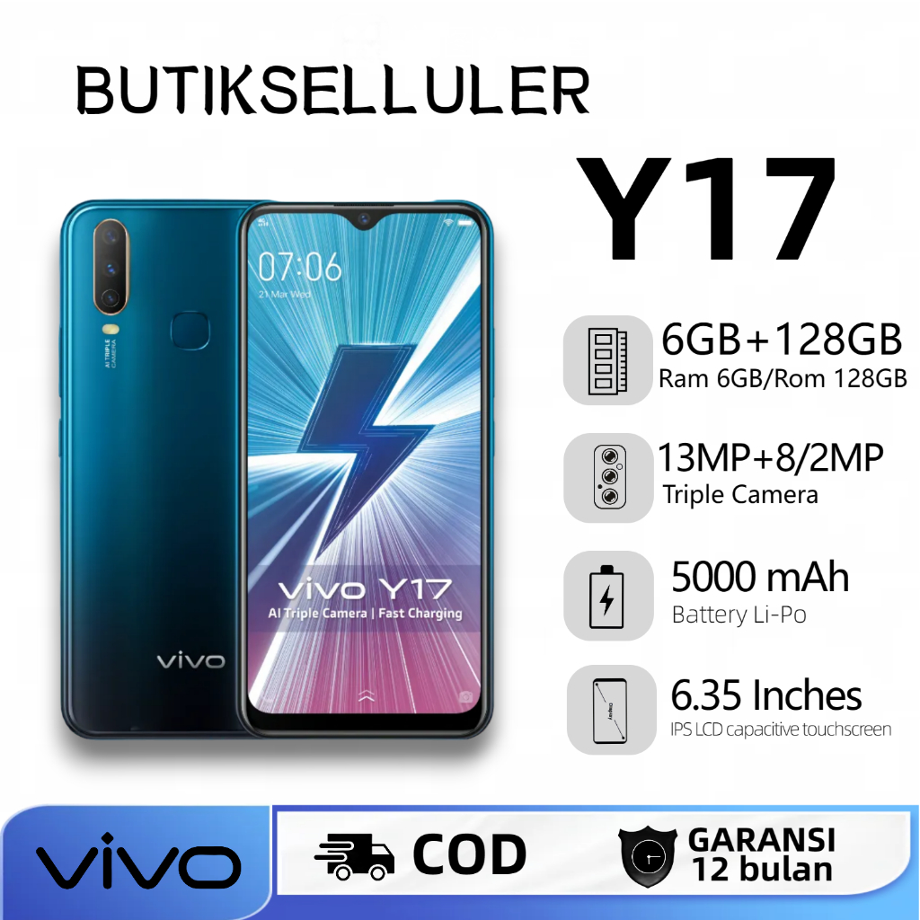 HP VIVO Y17 6GB-128GB FULLSET Android Smartphone