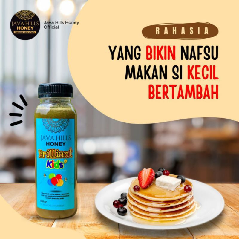 

Madu Anak Brilliant Kids & Coffee Blossom Nafsu Makan Java Hills Honey