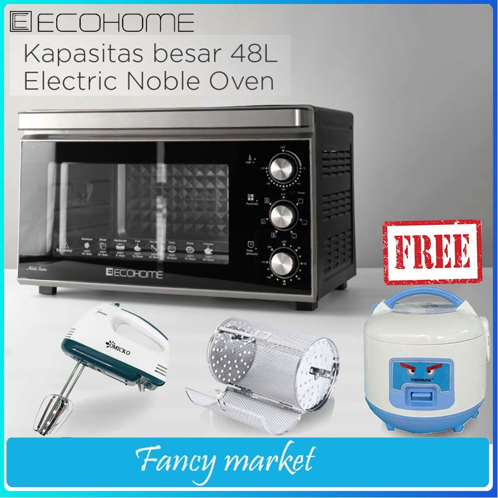 SUPER SALE - ECOHOME OVEN LISTRIK NOBLE SERIES EON-888/OVEN ECOHOME - 48 Liter