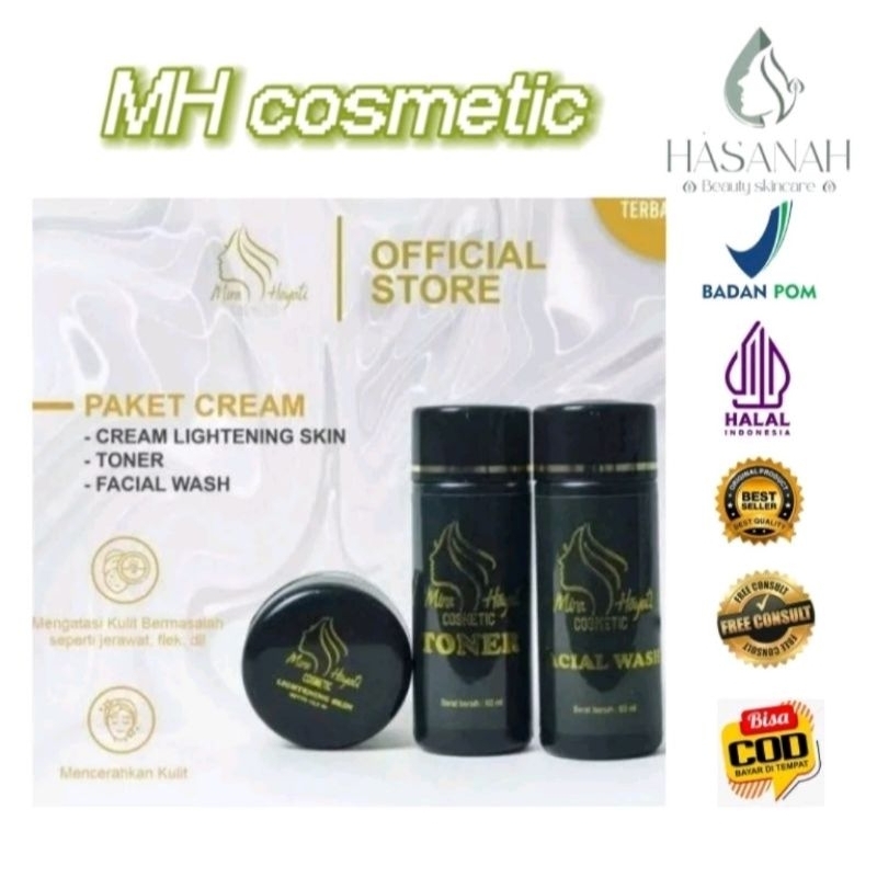 PAKET BASIC MIRA HAYATI KOSMETIK ORIGINAL/MH SKINCARE ORIGINAL BPOM/MENGATASI FLEK MEMBANDEL/MENGGLO