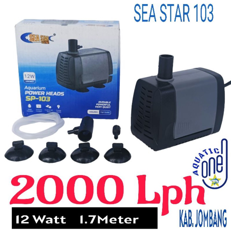 12.12 STOK READY SEA STAR SP 103 S-STAR SEASTAR 2000 LPH liter per jam mesin pompa celup kolam aquar