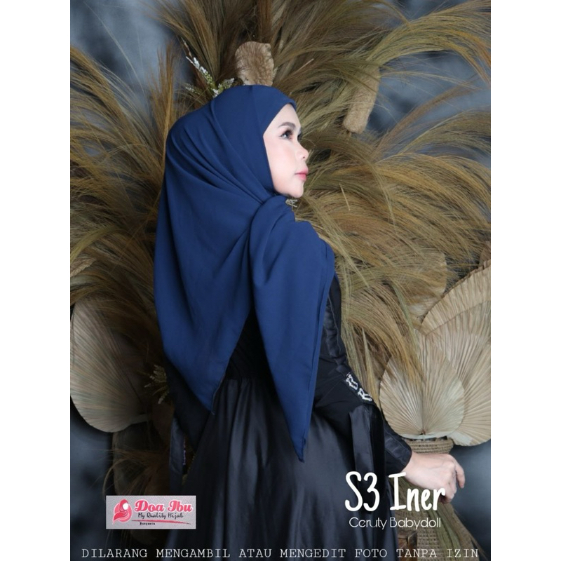 JILBAB DAILY SEGITIGA INSTAN INNER S3 INNER CERUTY BABYDOLL 2 LAYER FREE INNER ORI DOA IBU BY BUNYAM