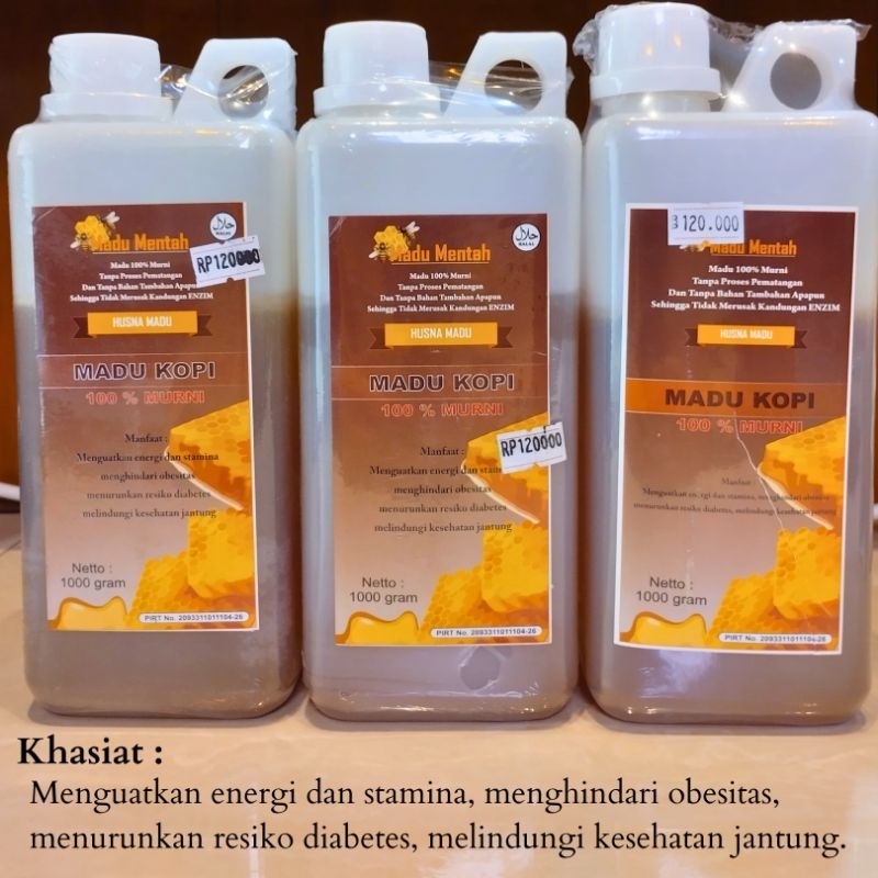 

MADU MENTAH MURNI 100% MADU KOPI RAW HONEY ASLI