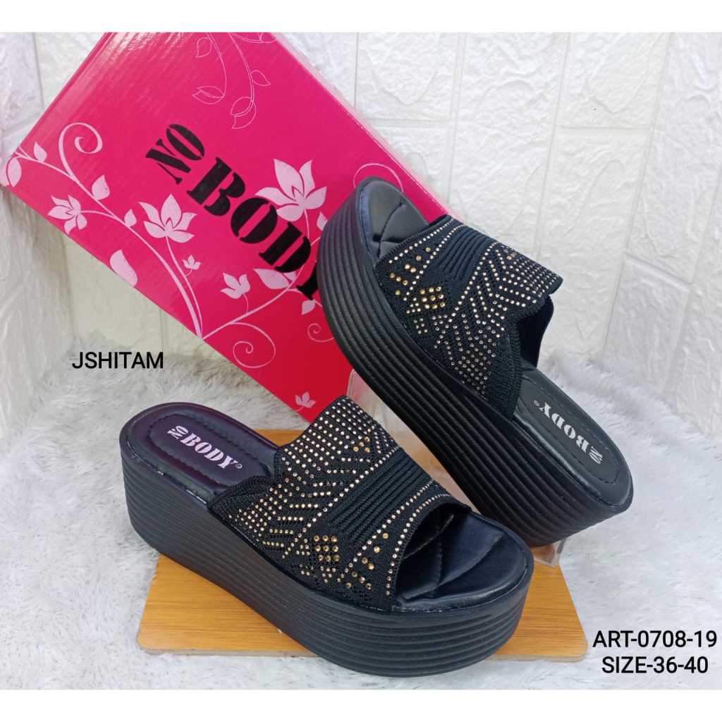 SANDAL WEDGES IMPORT WANITA NO BODY 0708-19