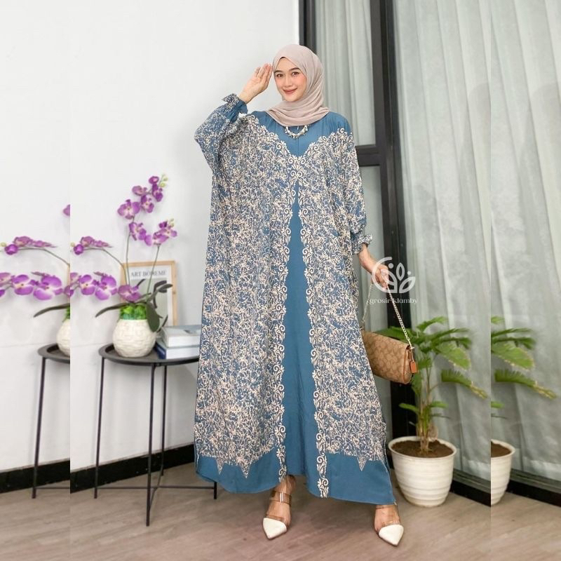 DASTER KAFTAN JUMBO LONGDREES GAMIS RAYON KELELAWAR
