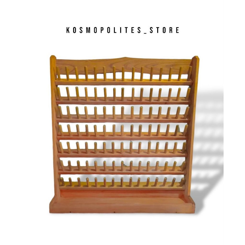 Rak Benang Kayu Tempat Benang Jahit Kayu Serbaguna