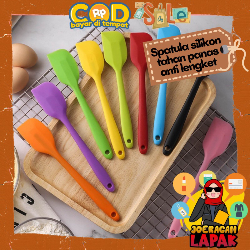 [JOERAGAN LAPAK] SPATULA BAHAN PLASTIK SILIKON SODET ANTI LENGKET TAHAN PANAS SEKOL KUE