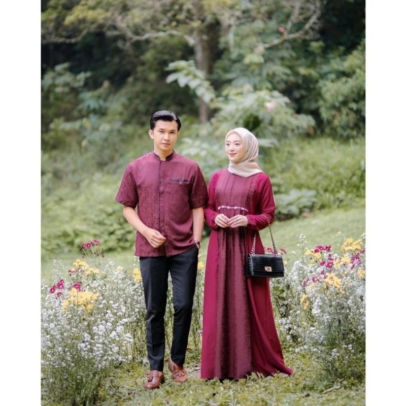 SARIMBIT GAMIS COUPLE NADWA - COUPLE GAMIS MUSLIM KEKINIAN - GAMIS REMAJA MUSLIMAH - SET BAJU COUPLE