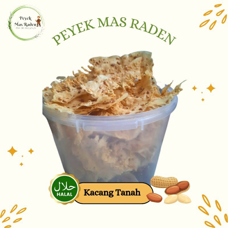 

Peyek Mas Raden | Rempeyek Kacang Tanah (Jumbo/Toples Besar)