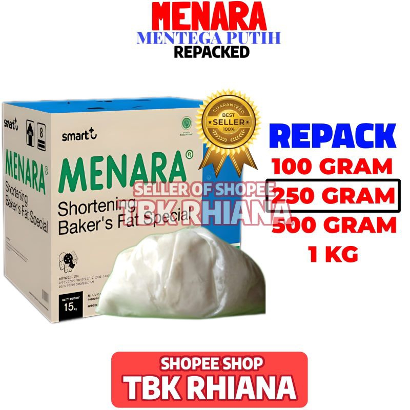 

Mentega Putih Shortening Fat Menara 250 Gram