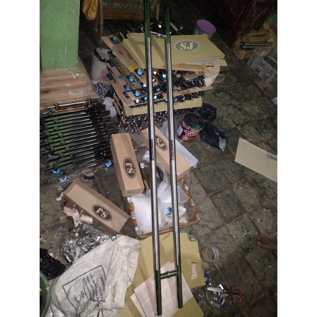 handle pintu baut tembus gagang tarikan pintu stainless panjang 80cm 100cm 120cm