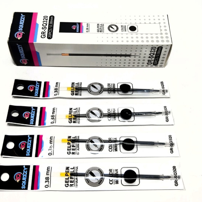 

Baru Harga Grosir (1kotak / 20 pcs ) Refill ISI Ulang Pulpen Gel 0.38mm