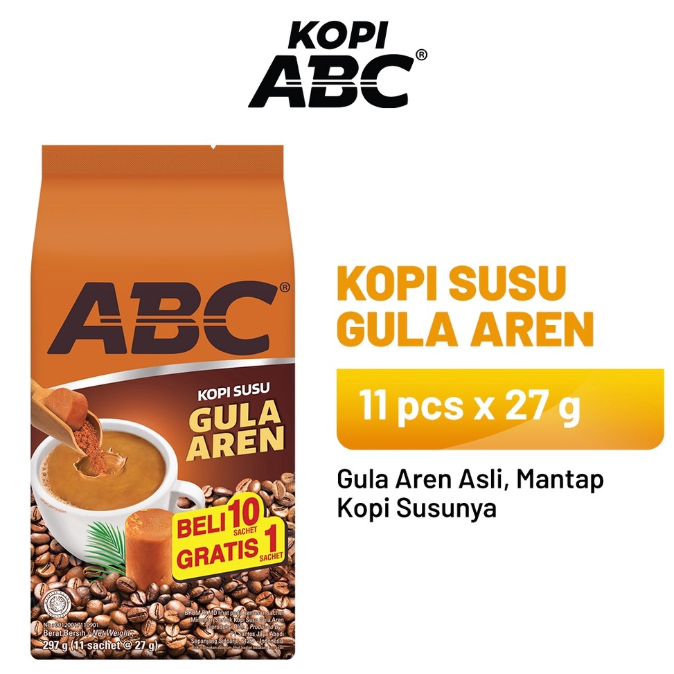 

PXDK8298 (D2289) ABC Kopi Susu Gula Aren 1 Pack (11 x 27 gr)
