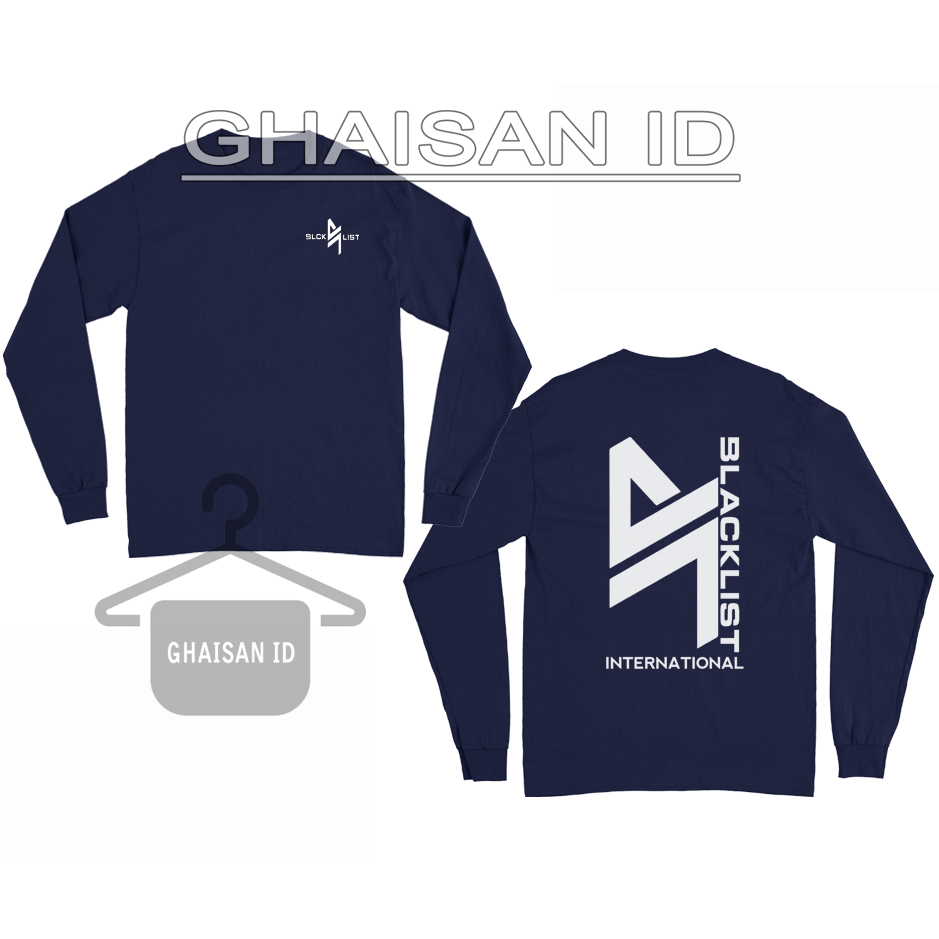 Kaos Longsleeves Blacklist International - baju ph mlbb blacklist - Ghaisan Id