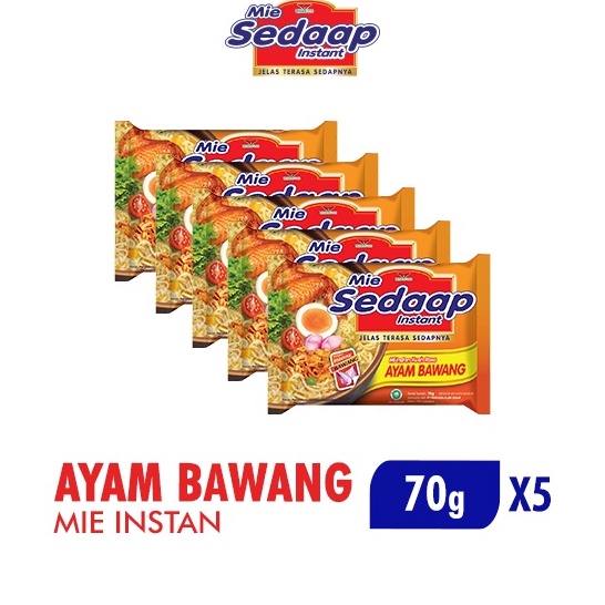 

HVPZ2854 [KODE 77] Sedaap Mie Instan Ayam Bawang Bag 70 gr x5