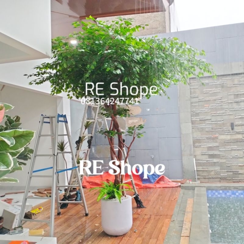 pohon beringin besar 2,5mtr daun beringin latex pohon hias palsu artificial
