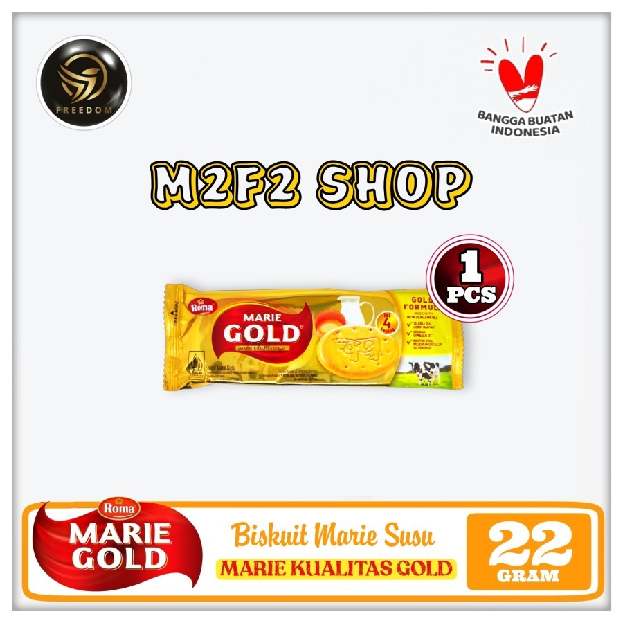 

Roma Biskuit Marie Gold Omega 3 Original Sachet - 22 gr (Kemasan Satuan)