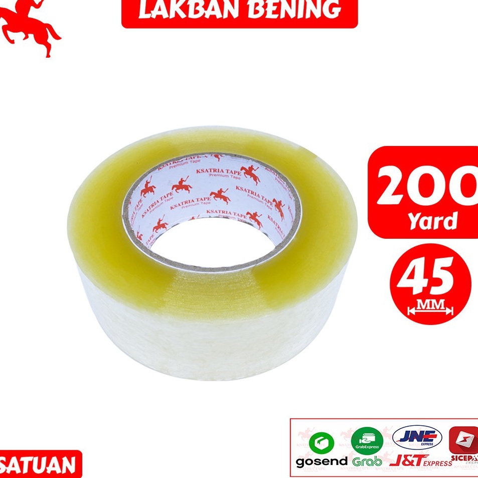 

Lakban OPP Tape / Lakban Bening KSATRIA Tape 200 Yard